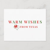 Carte Postale Rouge et Vert Warm Warm Warm Warm Wars from Texas (Devant)