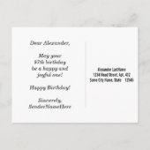 Carte Postale Rouge, Faux Gold 97e anniversaire + Nom personnali (Dos)