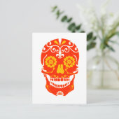 CARTE POSTALE ROUGE FIRED SKULL (Debout devant)