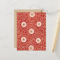 Rouge Floral Vibrant Ornate Classé Motif