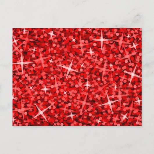 Carte postale rouge Glitz (Devant)