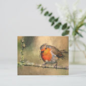 Carte Postale Rouge-gorge (Debout devant)