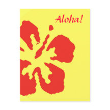 Rouge Hibiscus Fleur Conception personnalisée