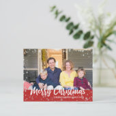 Carte postale rouge Icicle de Noël moderne (Debout devant)