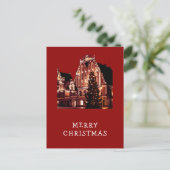 Carte postale rouge Joyeux Noël (Debout devant)