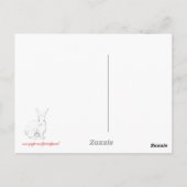 Carte postale rouge lapin (Dos)