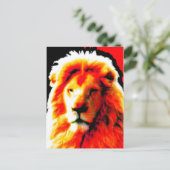 Carte postale rouge Lion Head (Debout devant)