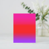Carte Postale Rouge Magenta Violet Ombre Festif (Debout devant)