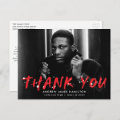 Carte Postale Rouge | Merci photo de peinture moderne (Devant / Derrière)