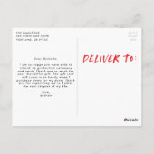 Carte Postale Rouge | Merci photo de peinture moderne (Dos)