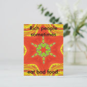 Carte Postale Rouge or vert Mandala Art Imprimer (Debout devant)
