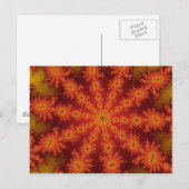 Carte postale rouge orange décastar (Devant / Derrière)