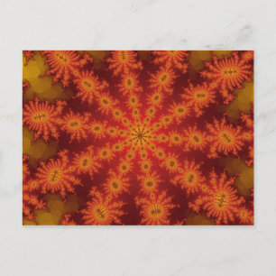 Carte postale rouge orange décastar