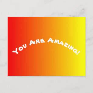 Carte Postale Rouge orange et jaune ombre