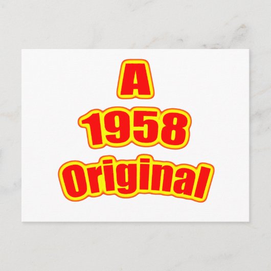 Carte Postale Rouge original 1958 (Devant)