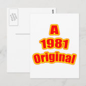 Carte Postale Rouge original 1981 (Devant / Derrière)