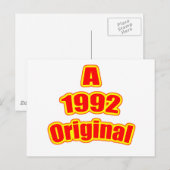 Carte Postale Rouge original 1992 (Devant / Derrière)