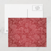 Carte Postale Rouge Paisley Damask Designer Floral Classic (Devant / Derrière)