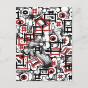 Carte Postale Rouge partout