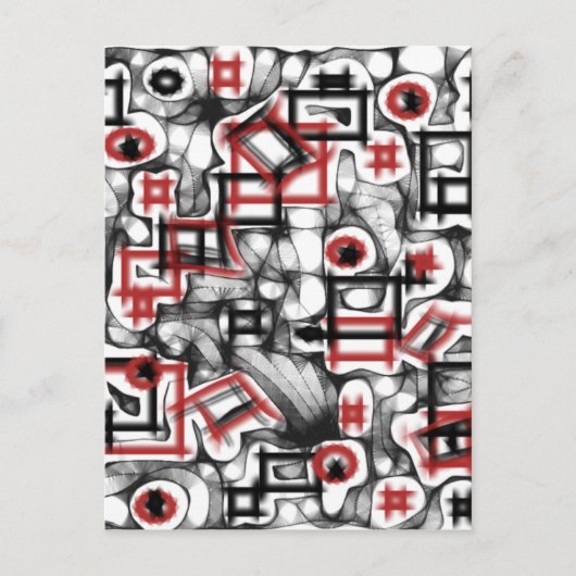 Carte Postale Rouge partout (Devant)