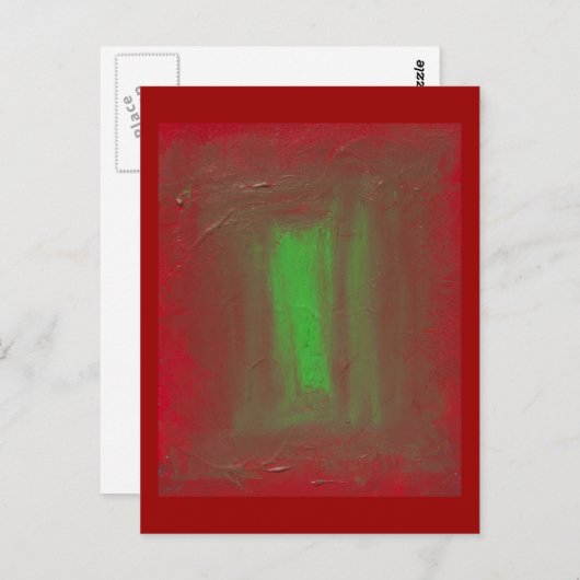 Carte Postale Rouge pour verdir l'hommage de Josef Albers (Devant / Derrière)