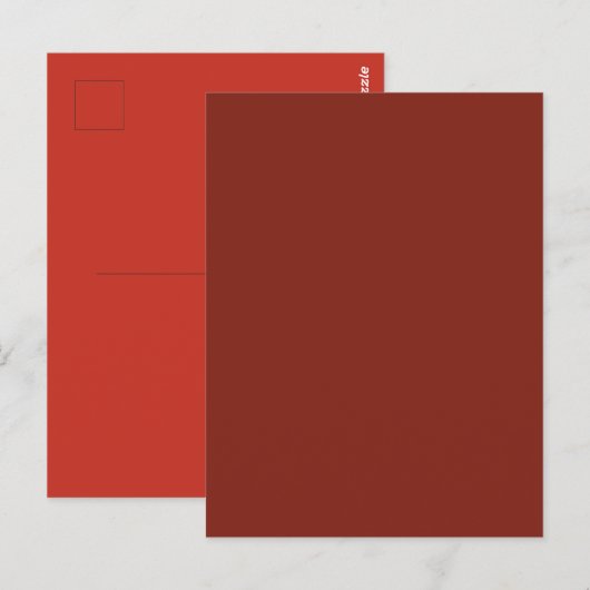 Carte Postale Rouge Profond Automne Saison de Couleur Uni (Devant / Derrière)