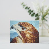 Carte Postale Rouge-queue Hawk textile (Debout devant)