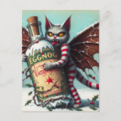 Carte Postale Rouge rayé Noël Vampire Fairy Kitty (Devant)