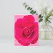 Carte Postale Rouge romantique Rose rose v2 (Debout devant)