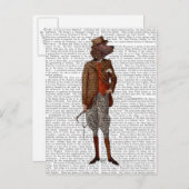 Carte Postale Rouge Setter Rider Full (Devant / Derrière)