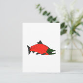 Carte Postale Rouge - Sockeye Saumon Art (Debout devant)
