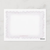Carte postale rouge tendre pour bébé (Dos)