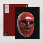 Carte postale rouge Venise (Devant / Derrière)