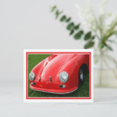 Carte Postale Rouge vintage (Debout devant)