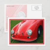 Carte Postale Rouge vintage (Devant / Derrière)