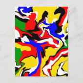 Carte Postale Rouges, jaunes, noirs, bleus et verts (Devant)