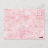 Carte Postale Rougissent le coeur rose de blanc d'amour (Dos)