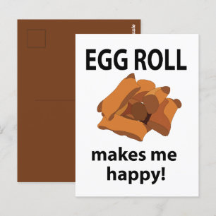 Carte Postale Rouleau d'œuf me rend heureux Rouleau d'œuf