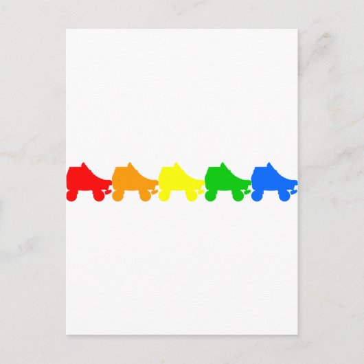 Carte Postale roulette arc-en-ciel (Devant)