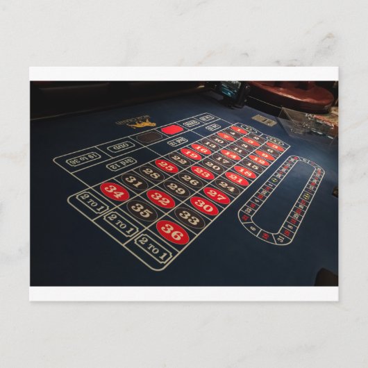 Carte Postale Roulette de table de jeu Las Vegas (Devant)