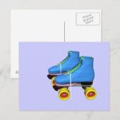 Carte Postale roulettes bleu (Devant / Derrière)