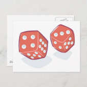 Carte Postale Roulez le dés rouge (Devant / Derrière)