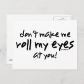 Carte Postale Roulez mes yeux (Devant / Derrière)