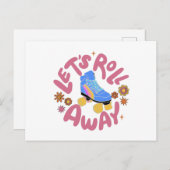 Carte Postale Roulons les patins à rouleaux (Devant / Derrière)