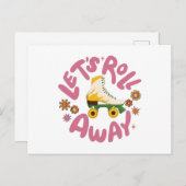 Carte Postale Roulons les patins à rouleaux (Devant / Derrière)