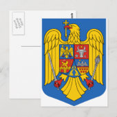 Carte Postale Roumanie - Armoiries. Emblème (Devant / Derrière)