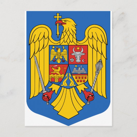 Carte Postale Roumanie - Armoiries. Emblème (Devant)