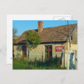 Carte Postale Roumanie, maison de village à vendre (Devant / Derrière)