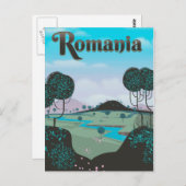 Carte Postale Roumanie Vintage affiche de voyage (Devant / Derrière)