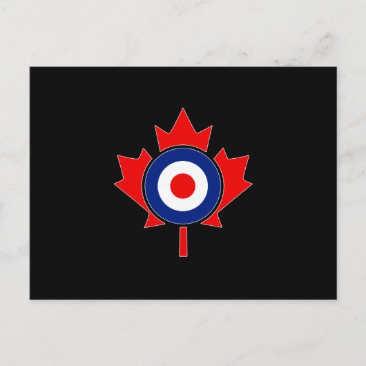 Carte Postale Rounde canadienne de la feuille d'érable Mod CANAD (Devant)